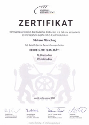 Zertifikat Stollenprüfung 2025